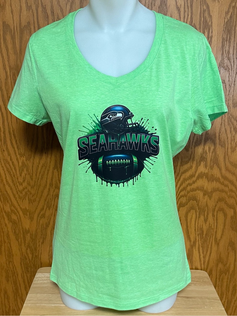 Seattle Seahawks V-Neck Graphic Tee - NIP